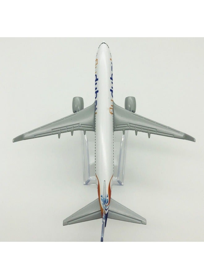 16cm Alloy Airplane Tabletop Display Model 1:400 Scale Dubai B737 Airplane Model Ornaments Toy Furniture Decoration Collection Gifts - Image 3